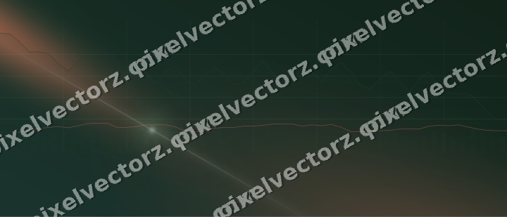 Glowing neon chart background in dark green and red