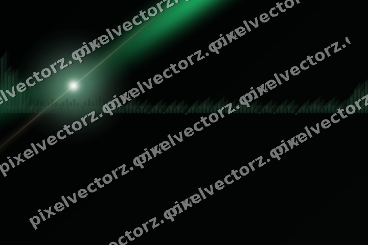 Glowing neon chart background in green and orange