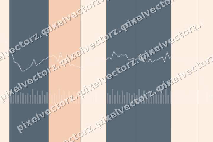 Glowing neon chart background in blue and orange