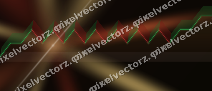 Glowing neon chart background in orange and amber
