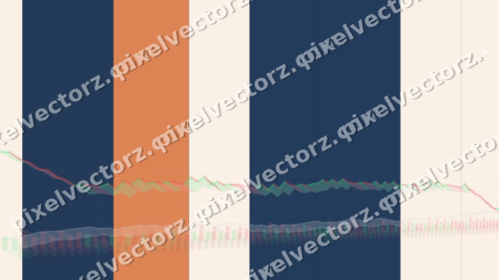 Glowing neon chart background in dark blue and orange