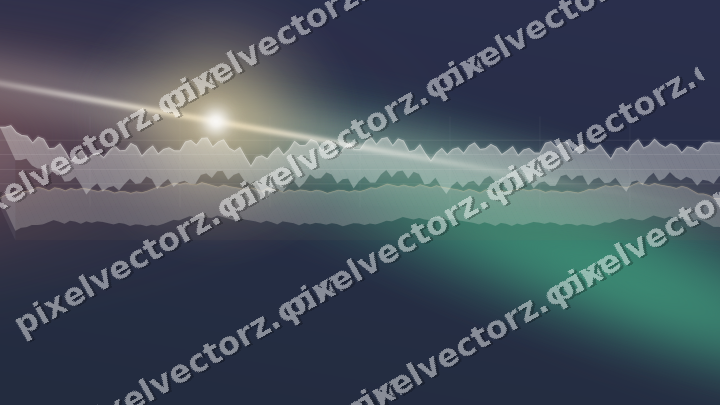 Glowing neon chart background in amber and green