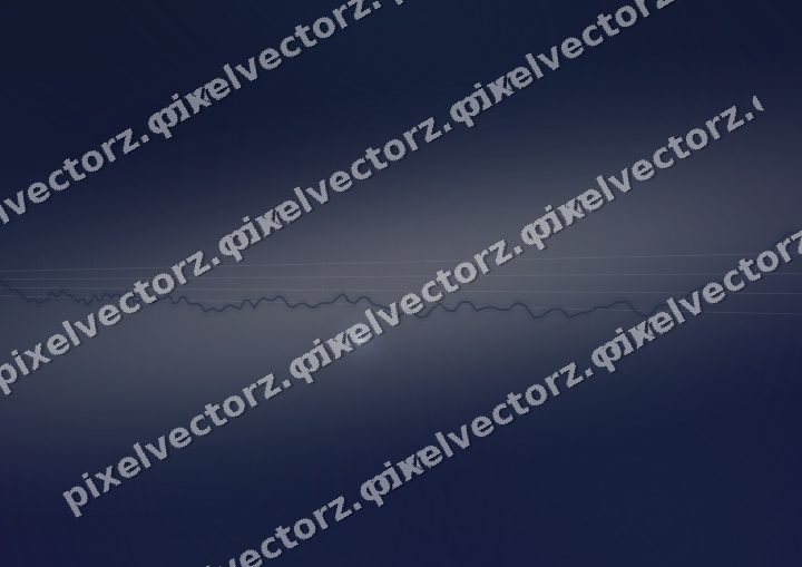 Glowing neon chart background in dark blue and amber