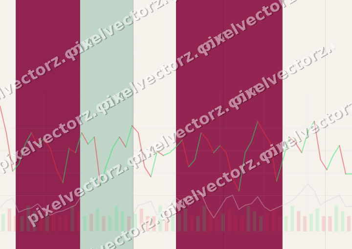 Glowing neon chart background in pink and green