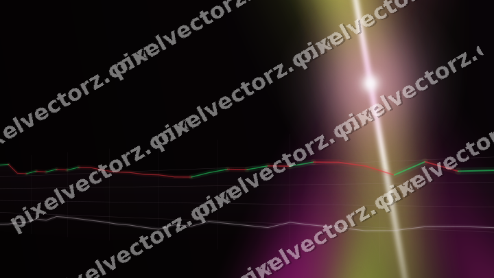 Glowing neon chart background in magenta and lime