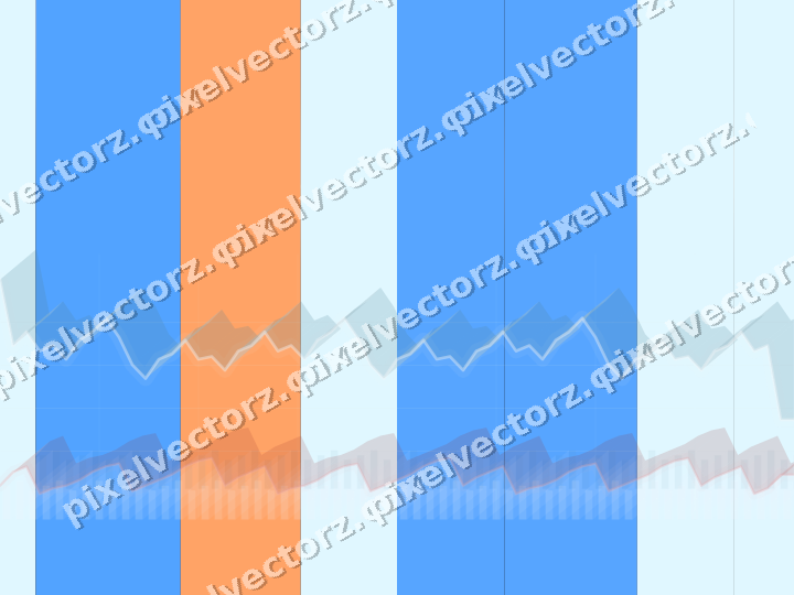 Glowing neon chart background in blue and red