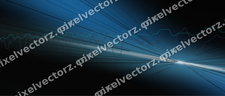 Glowing neon chart background in blue and teal