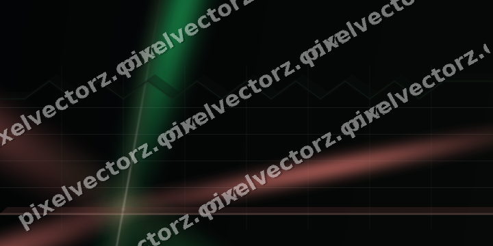 Glowing neon chart background in green and red