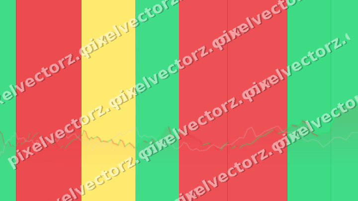 Glowing neon chart background in red and orange