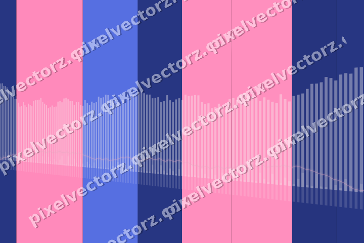 Glowing neon chart background in pink and blue