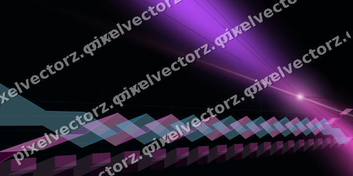 Glowing neon chart background in magenta and purple