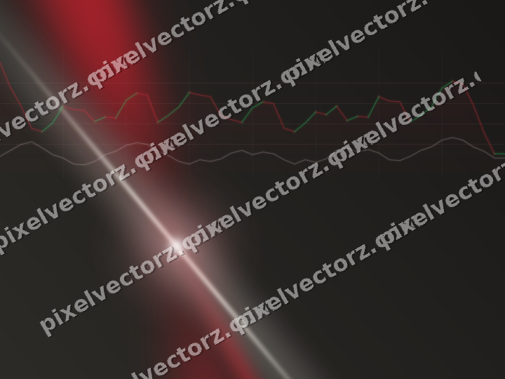 Glowing neon chart background in red and pale amber