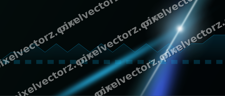 Glowing neon chart background in cyan and teal