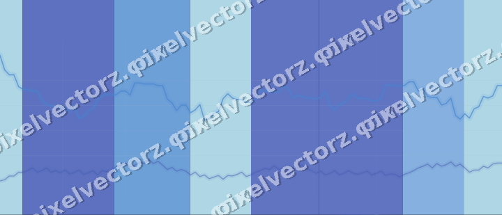Glowing neon chart background in blue and cyan