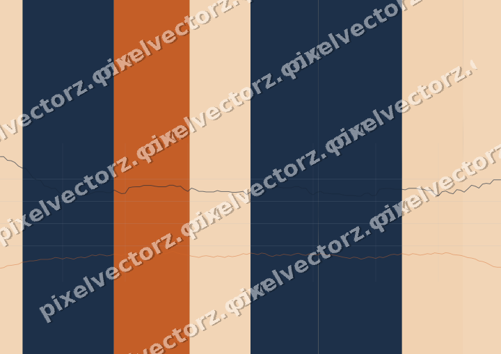 Soft pastel chart background in dark blue and orange
