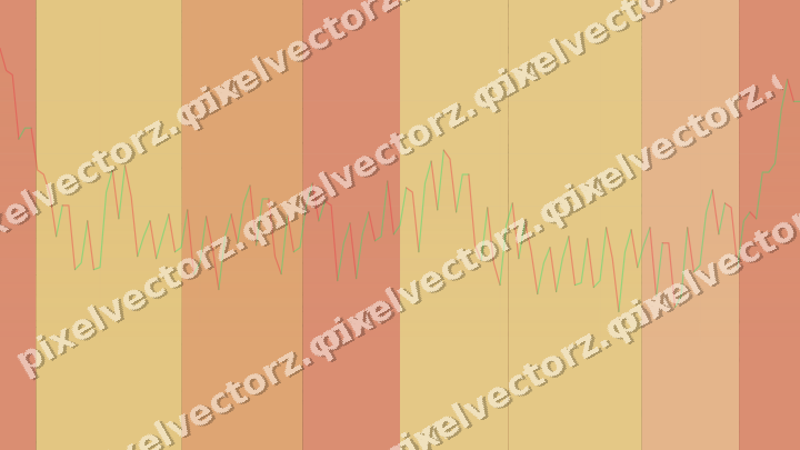 Glowing neon chart background in orange and amber