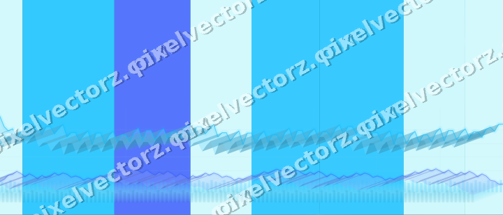 Glowing neon chart background in cyan and teal