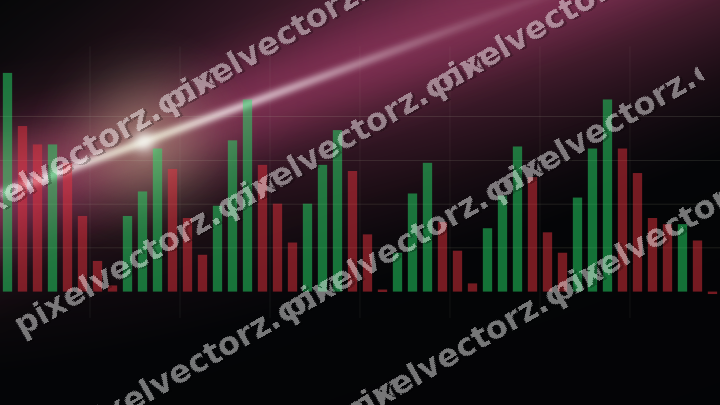 Glowing neon chart background in lime and amber