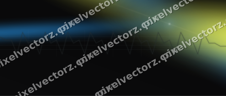 Glowing neon chart background in blue and yellow