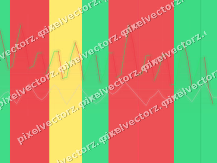 Glowing neon chart background in red and orange