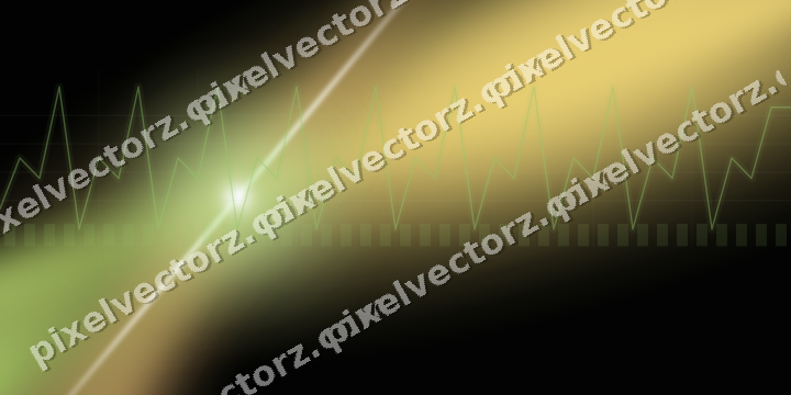 Glowing neon chart background in lime and yellow