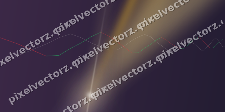 Glowing neon chart background in amber and purple