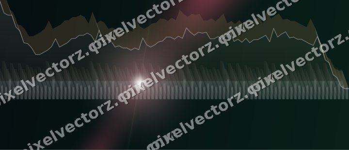 Glowing neon chart background in pink and amber