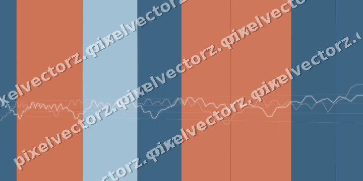 Glowing neon chart background in orange and cyan