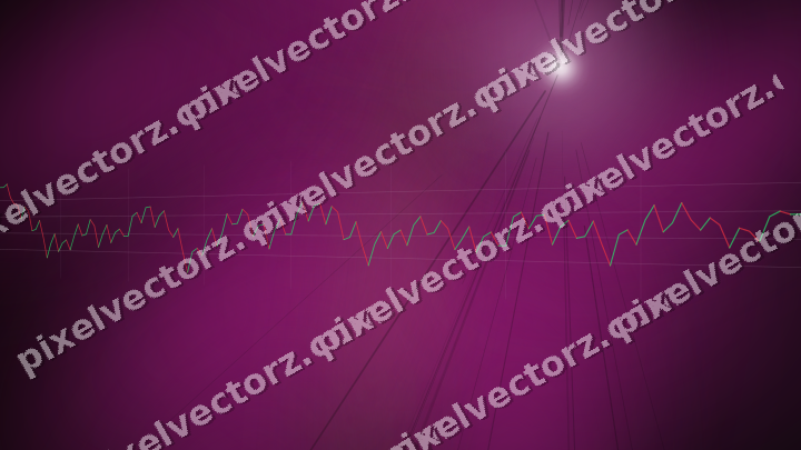 Glowing neon chart background in magenta and lime