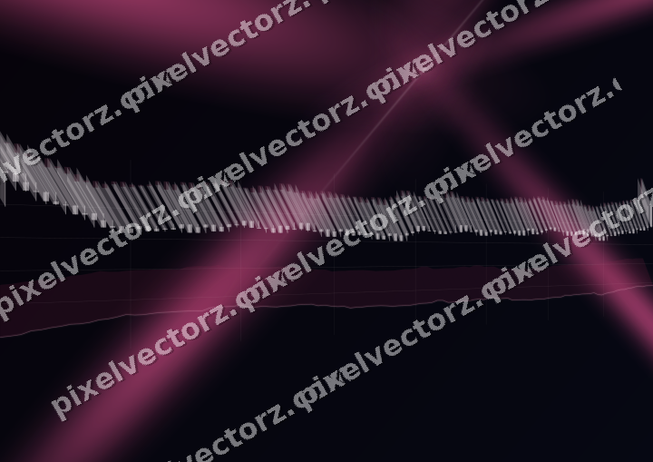 Glowing neon chart background in pink and blue