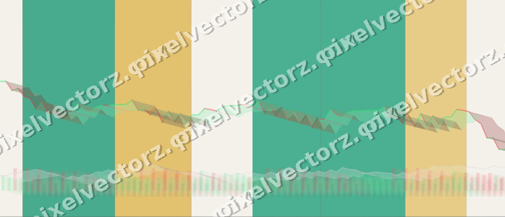 Glowing neon chart background in amber and green