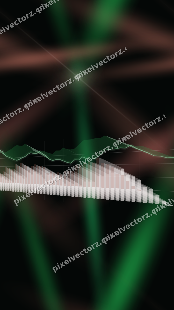 Nahtloser Neon Diagramm Hintergrund in Grün und Rot