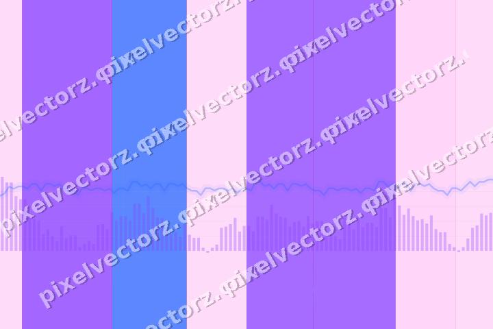 Glowing neon chart background in purple and blue