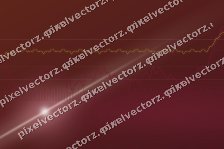 Glowing neon chart background in dark pink and red