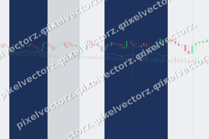 Glowing neon chart background in blue