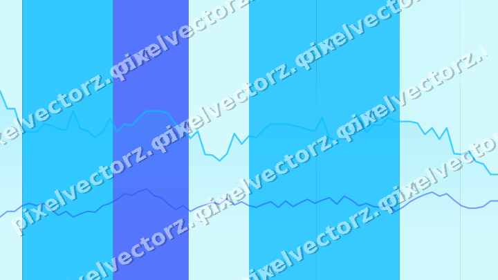 Glowing neon chart background in cyan and teal