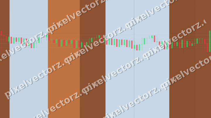 Glowing neon chart background in blue and orange