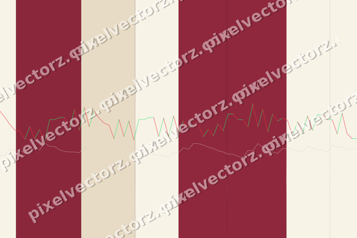 Glowing neon chart background in pink and red