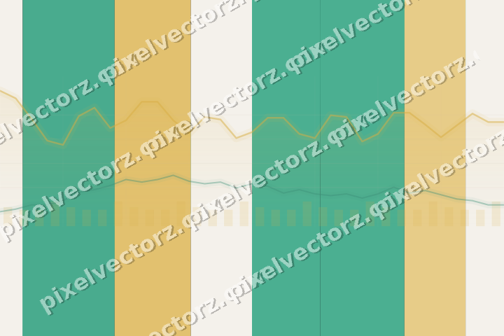 Glowing neon chart background in amber and green