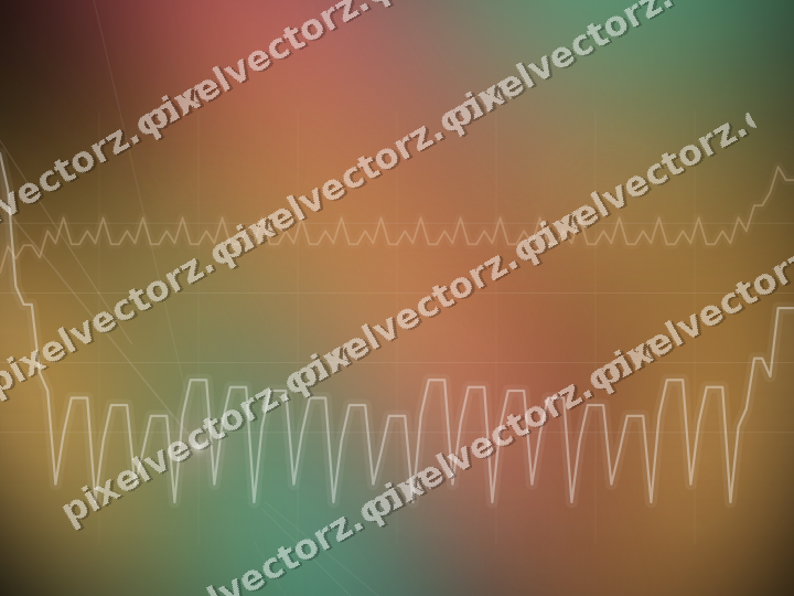 Glowing neon chart background in pink and amber