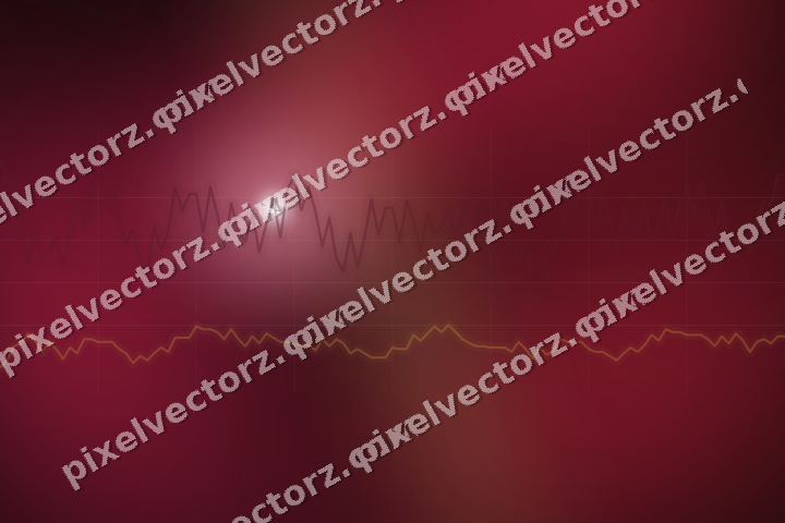 Glowing neon chart background in pink and amber