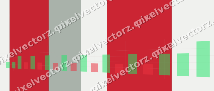 Glowing neon chart background in red and green