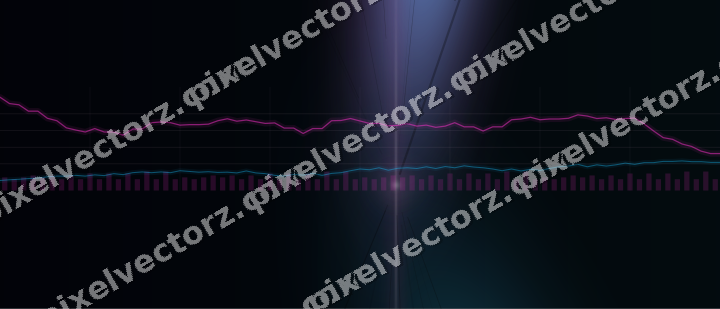 Glowing neon chart background in magenta and purple