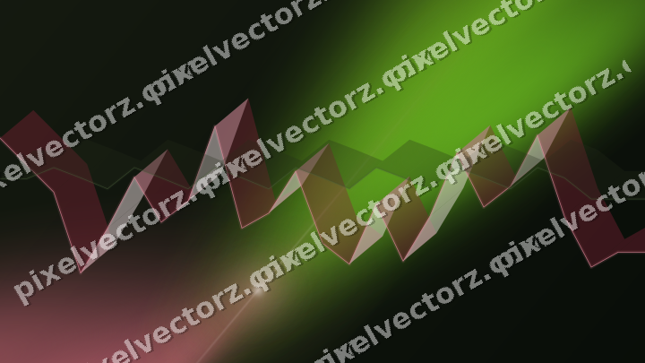 Glowing neon chart background in pink and lime