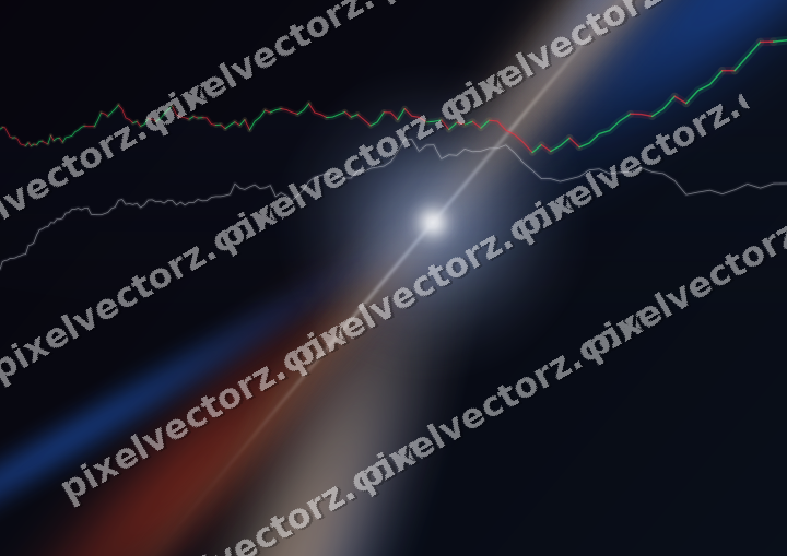 Leuchtender Neon Diagramm Hintergrund in Blau und Rot