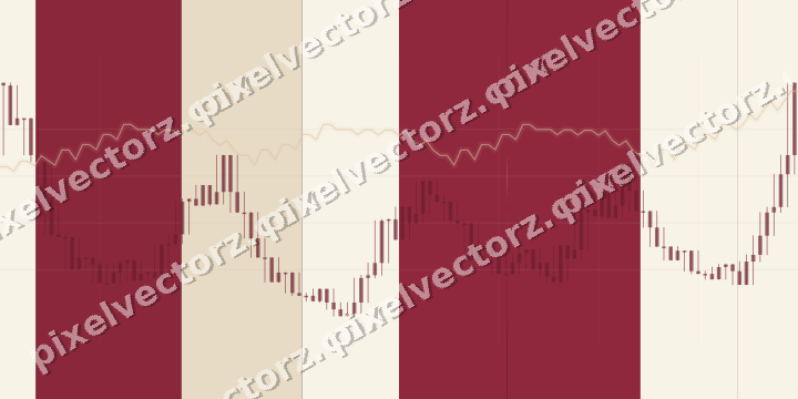 Glowing neon chart background in pink and red