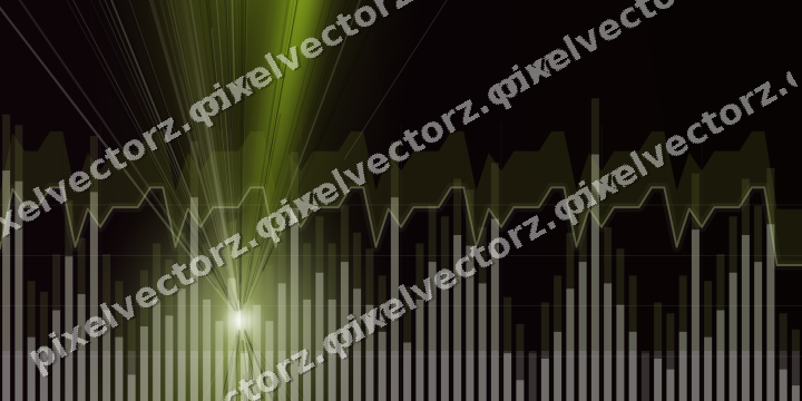 Glowing neon chart background in lime and pink