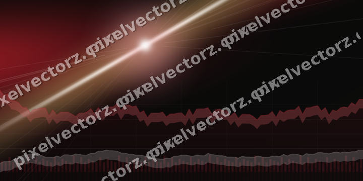 Glowing neon chart background in red and amber