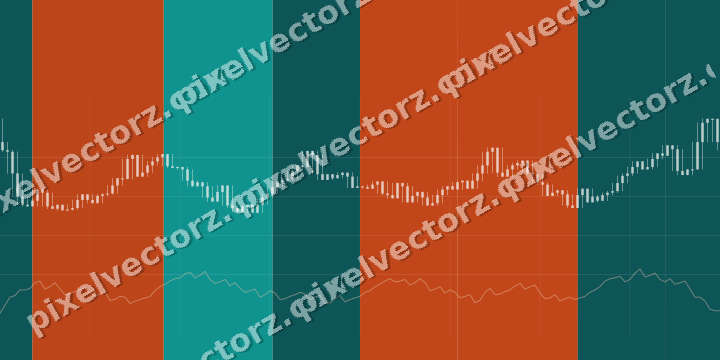 Soft pastel chart background in orange and teal