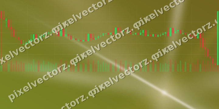 Glowing neon chart background in amber and pale orange